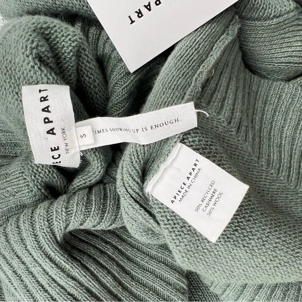 NWT Apiece Apart Aster Oversized Turtleneck Wool Cashmere Sweater Pullover XS S - Picture 12 of 16